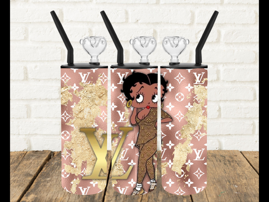 Rose Gold Betty Boop LV Special Tumbler