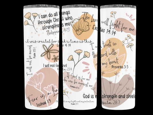 Christian Scripture  Affirmation Tumbler